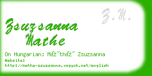 zsuzsanna mathe business card